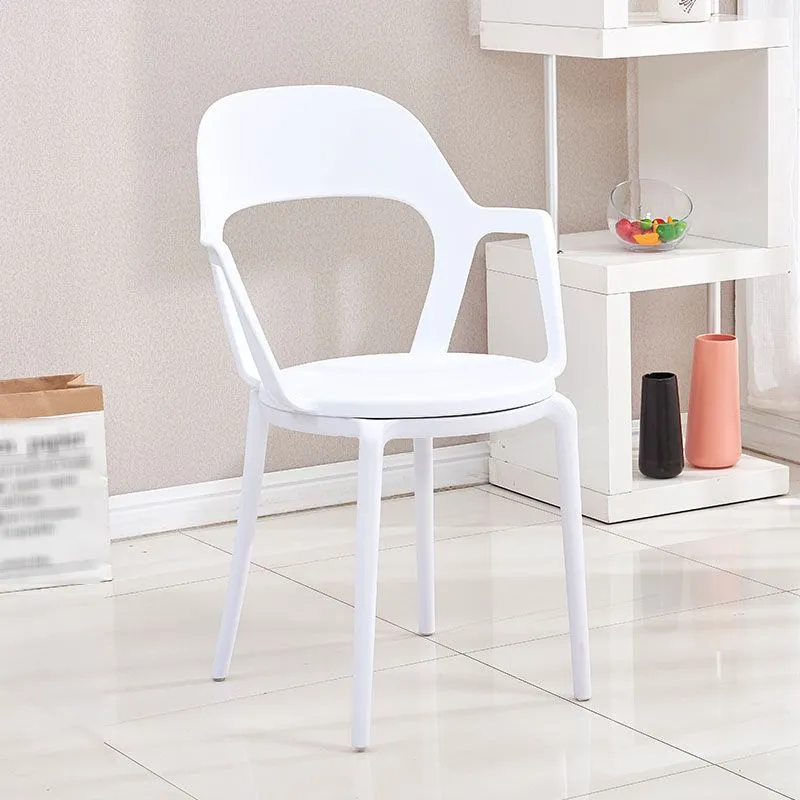 Sedia da cucina contemporanea sedia da pranzo con braccioli e gambe plastica Clearhalo