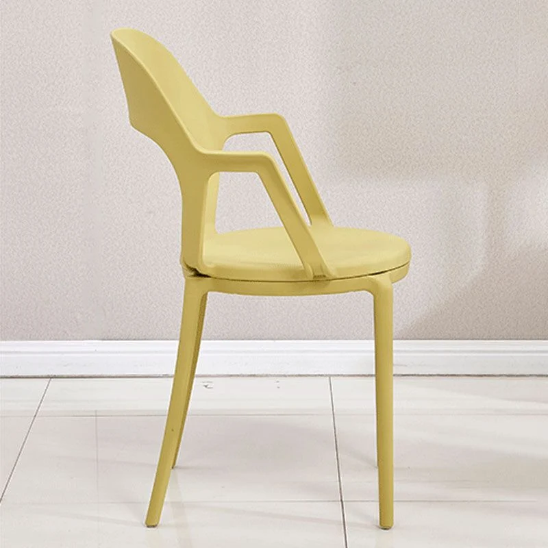 Sedia da cucina contemporanea sedia da pranzo con braccioli e gambe plastica Clearhalo