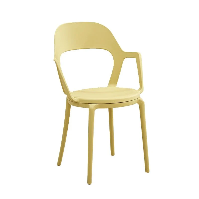 Sedia da cucina contemporanea sedia da pranzo con braccioli e gambe plastica Clearhalo