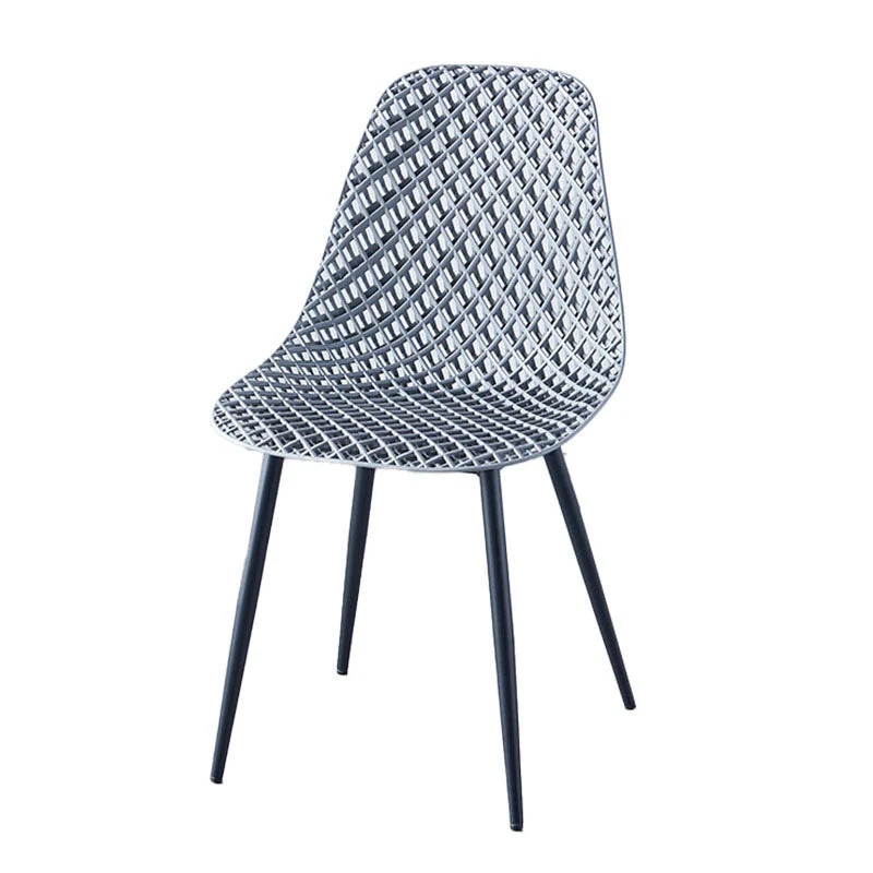Sedia da cucina contemporanea sedia da pranzo senza braccioli con gambe metallo Clearhalo
