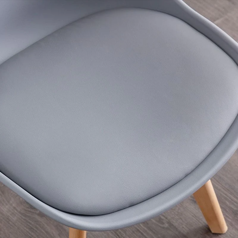 Sedia da cucina contemporanea Sedie da pranzo senza braccioli con gambe legno Clearhalo