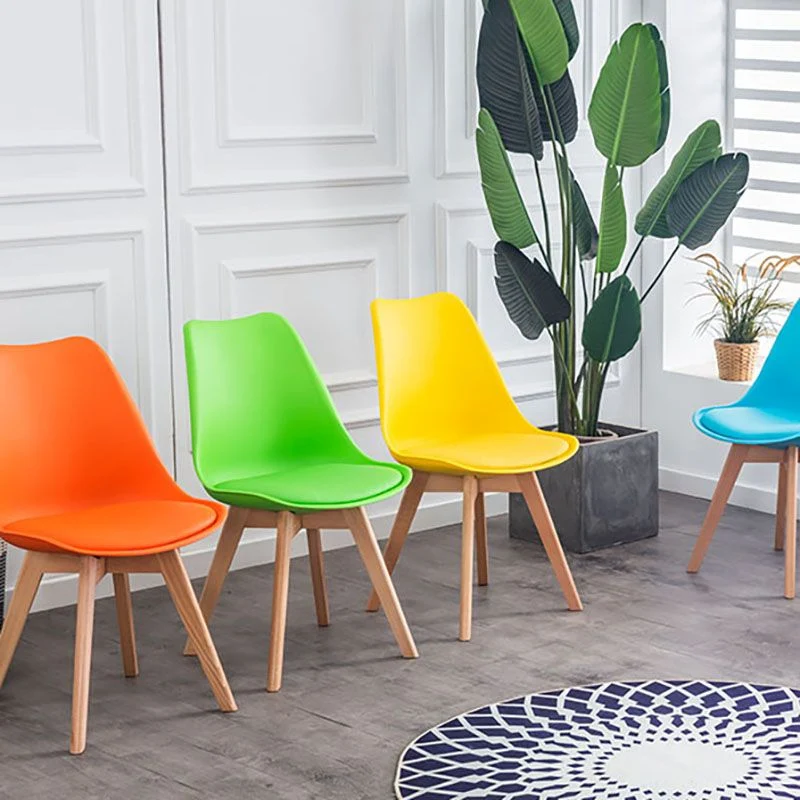 Sedia da cucina contemporanea Sedie da pranzo senza braccioli con gambe legno Clearhalo