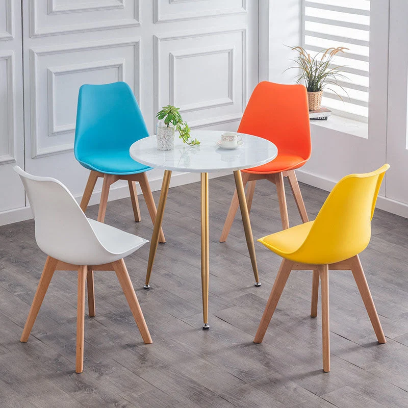 Sedia da cucina contemporanea Sedie da pranzo senza braccioli con gambe legno Clearhalo