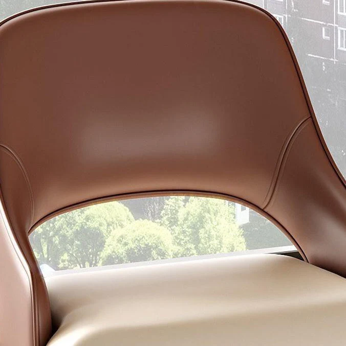 Sedia da cucina Glam Side Chair Gambe metallo Poltrona da pranzo con schienale aperto Clearhalo
