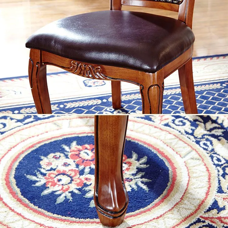 Sedia da cucina legno di quercia stile scandinavo, sedie da pranzo con schienale massiccio Clearhalo