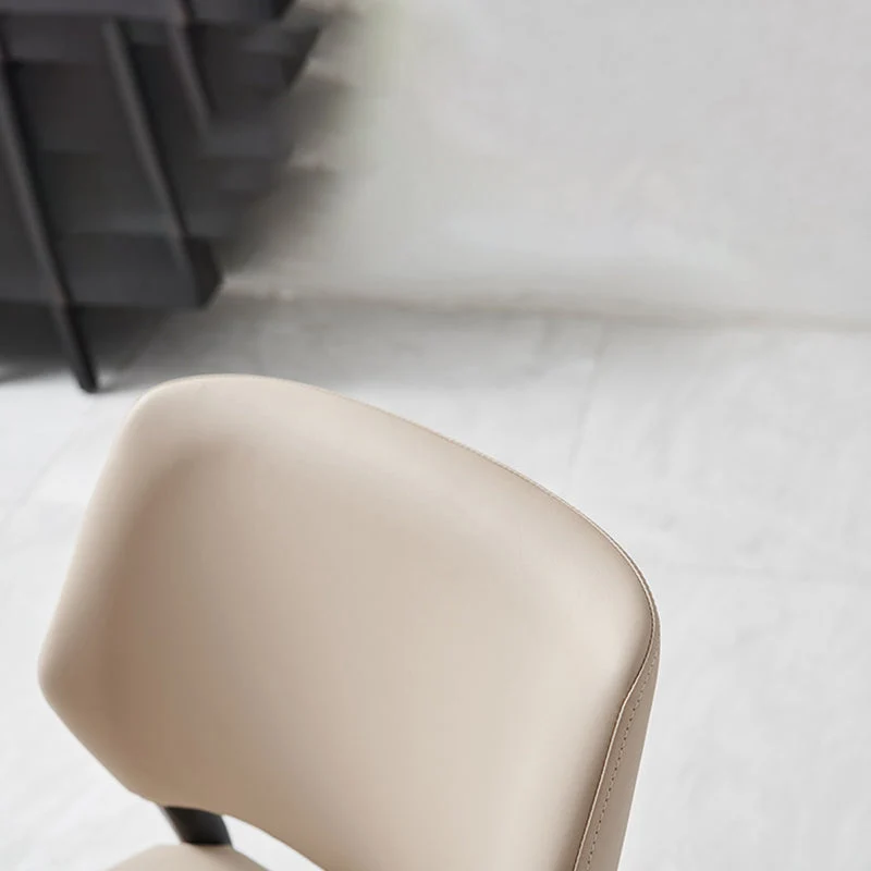 Sedia da cucina per sala da pranzo Sedia laterale da pranzo con gambe legno massello con schienale aperto Clearhalo