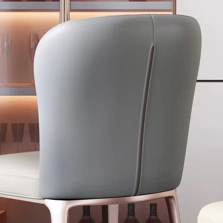Sedia da cucina senza braccioli, gambe metallo, sedia da pranzo imbottita Clearhalo