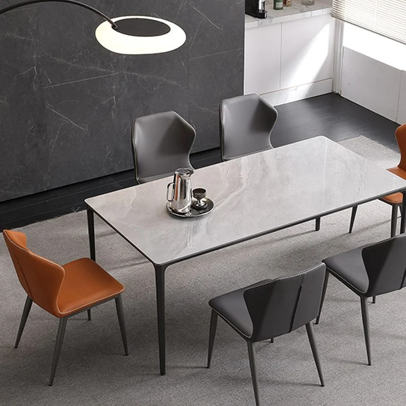Sedia da cucina stile moderno metallo con schienale alto, sedia laterale senza braccioli (set di 2) Clearhalo