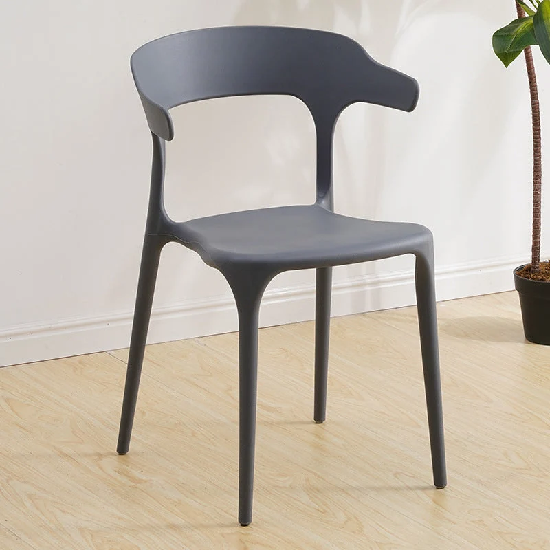 Sedia Glam per interni ed esterni, sedia laterale impilabile da pranzo senza braccioli Clearhalo