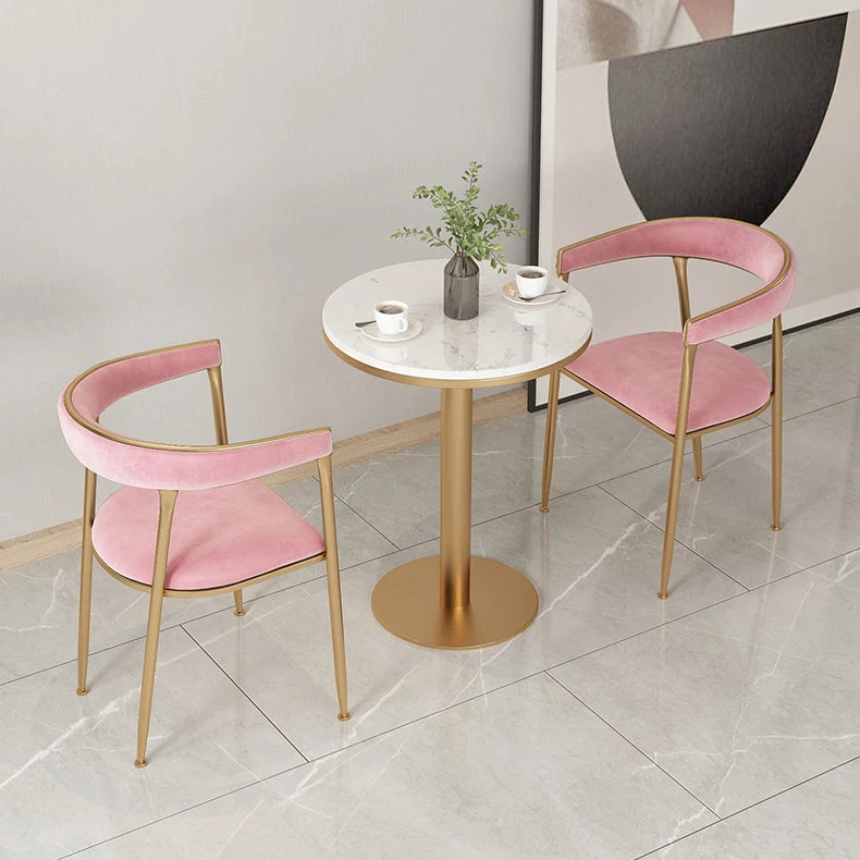 Sedia Glam per sala da pranzo Poltrona velluto con gambe dorate e imbottitura Clearhalo