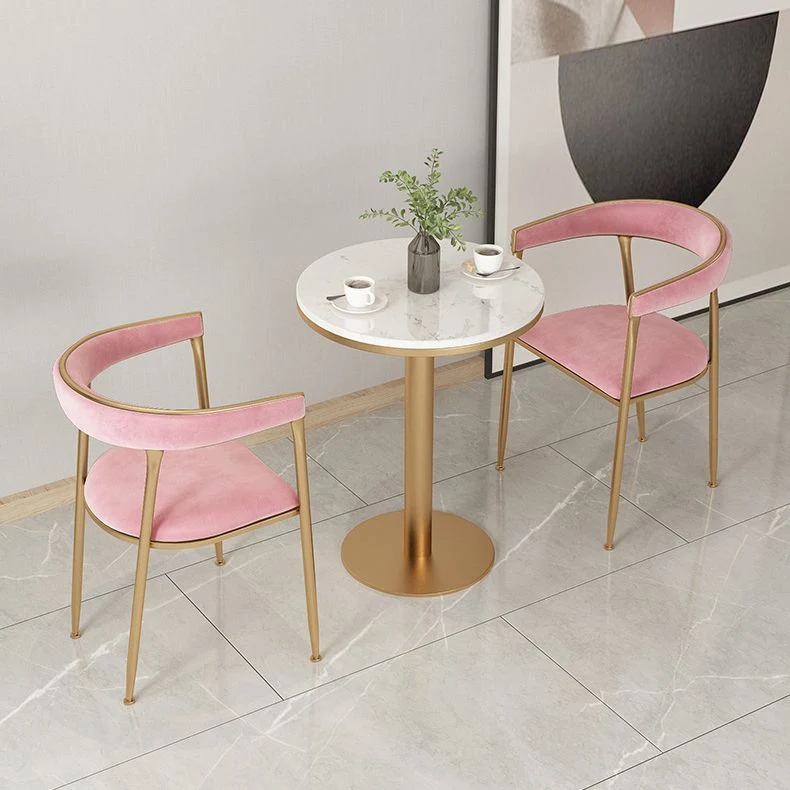 Sedia Glam per sala da pranzo Poltrona velluto con gambe dorate e imbottitura Clearhalo