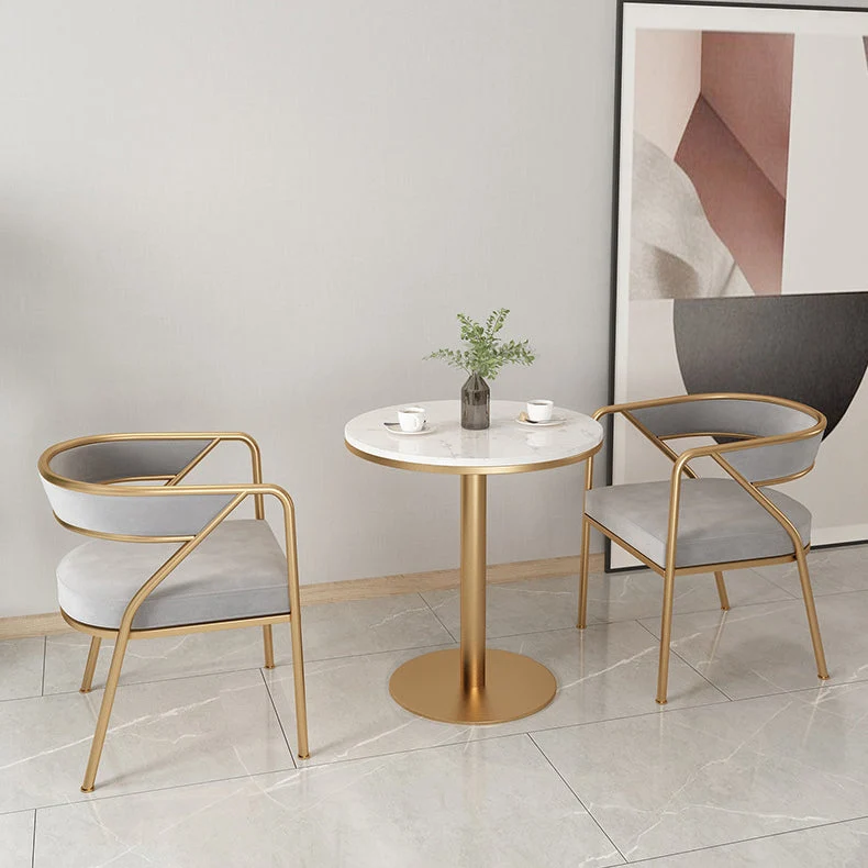 Sedia Glam per sala da pranzo Poltrona velluto con gambe dorate e imbottitura Clearhalo