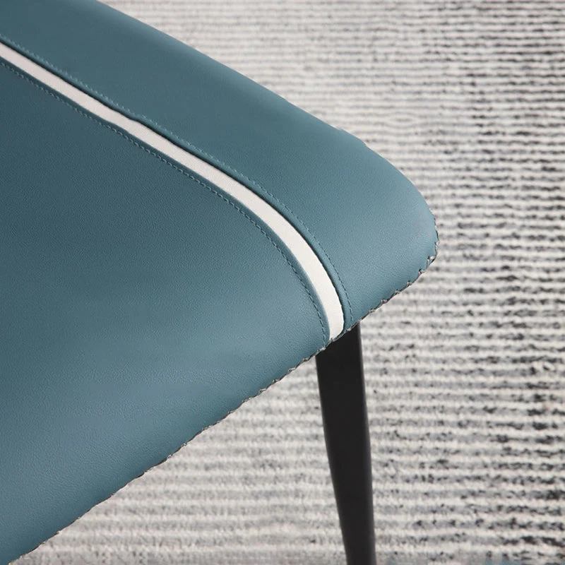 Sedia imbottita per la casa da sala da pranzo Sedia senza braccioli Parsons pelle Clearhalo