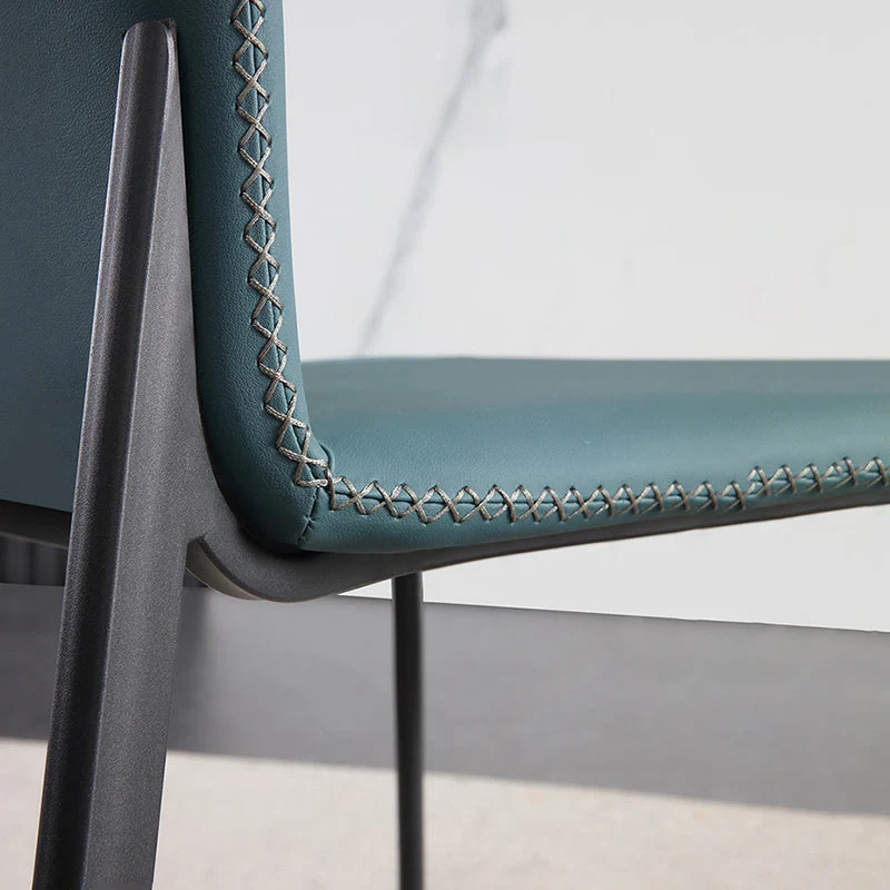 Sedia imbottita per la casa da sala da pranzo Sedia senza braccioli Parsons pelle Clearhalo
