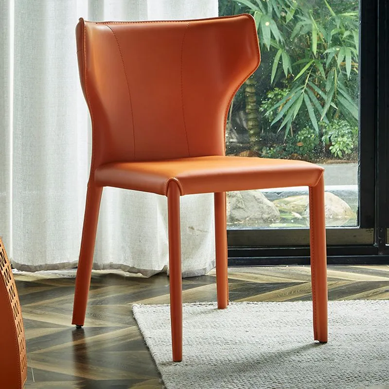 Sedia imbottita per sala da pranzo Sedia con schienale alto da cucina pelle Clearhalo