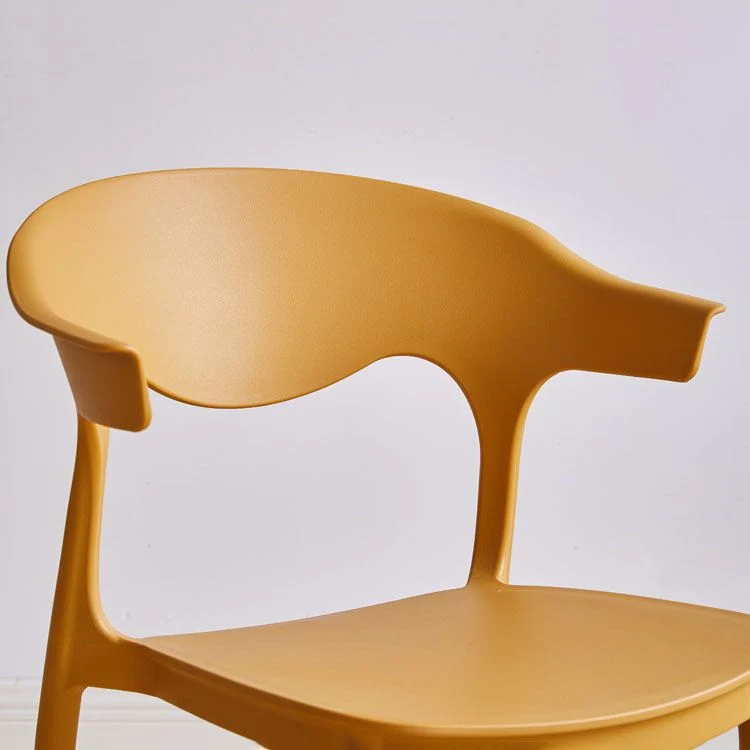 Sedia impilabile da cucina contemporanea, sedia laterale senza braccioli da pranzo con gambe plastica Clearhalo