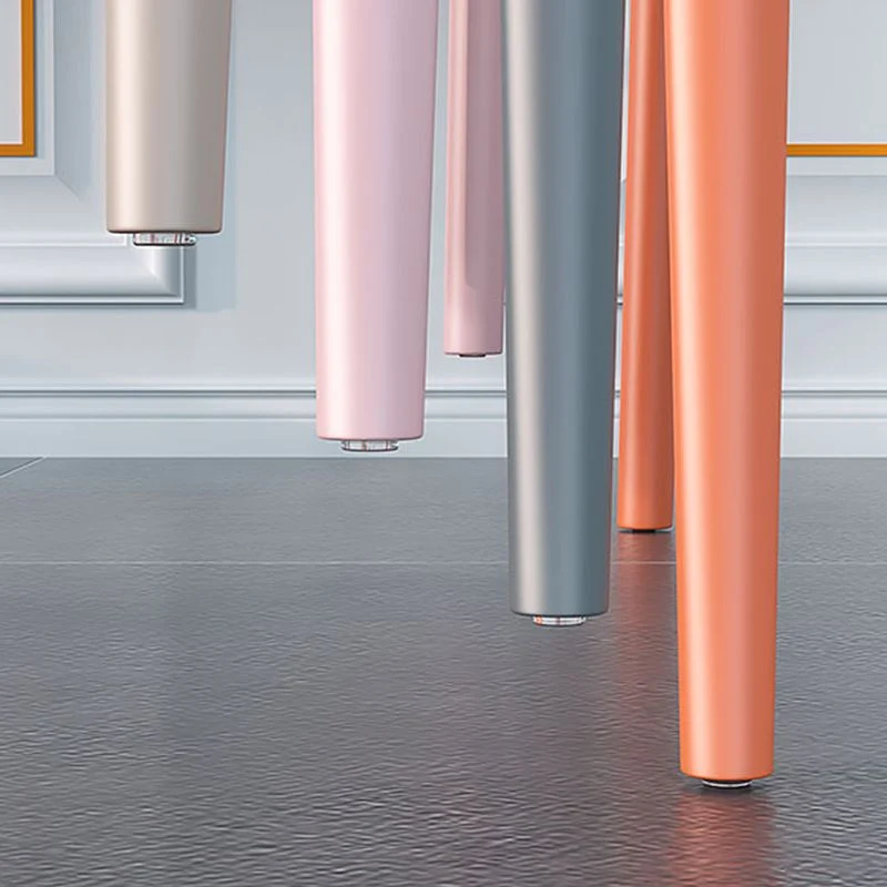 Sedia impilabile stile moderno da pranzo senza braccioli con schienale aperto per cucina con gambe plastica Clearhalo