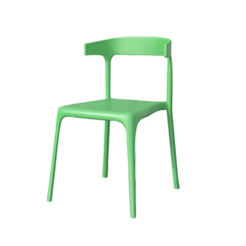 Sedia impilabile stile moderno da pranzo senza braccioli con schienale aperto per cucina con gambe plastica Clearhalo