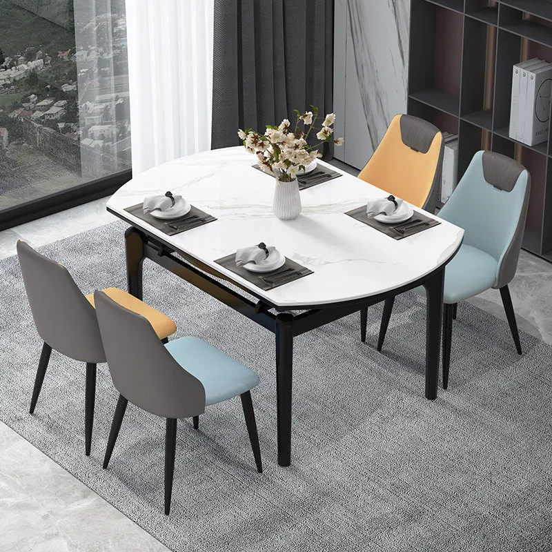 Sedia industriale ecopelle Parsons con braccioli per sala da pranzo Clearhalo