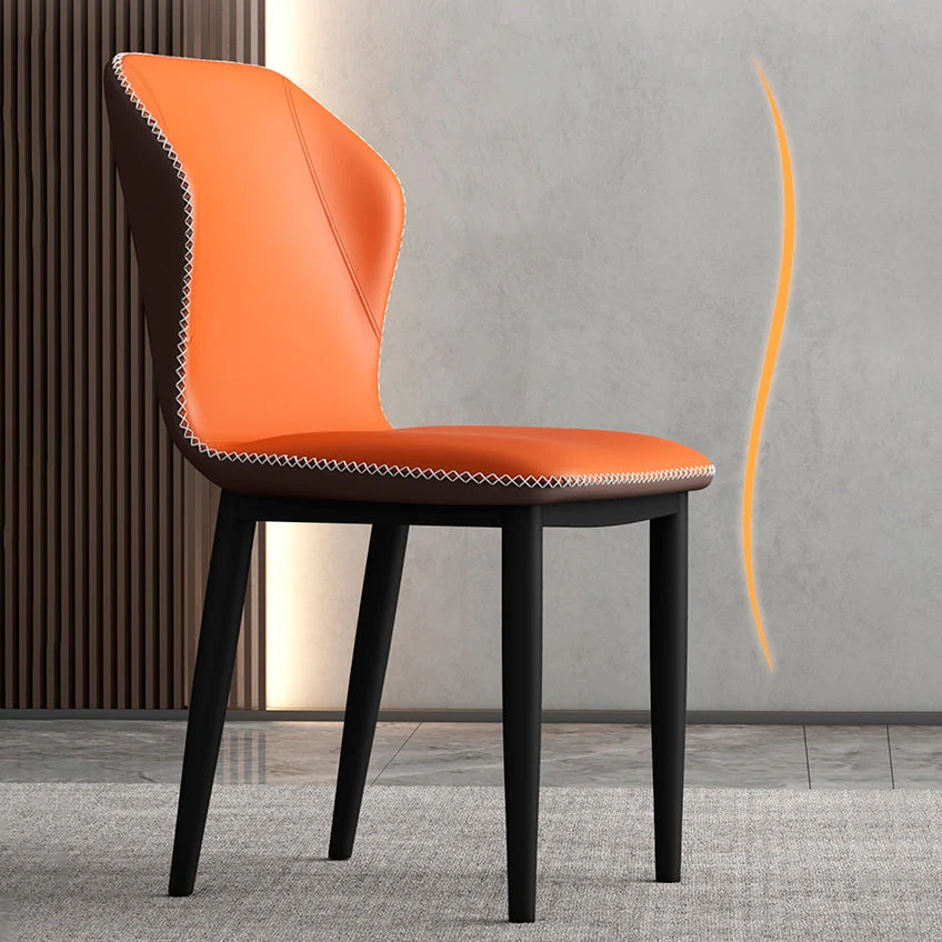 Sedia laterale con schienale alto metallo per interni ed esterni, moderna e contemporanea Clearhalo