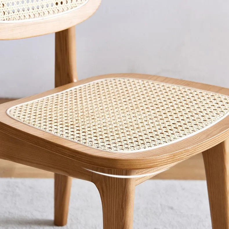 Sedia laterale con schienale aperto Sedie da sala da pranzo legno dal design scandinavo Clearhalo