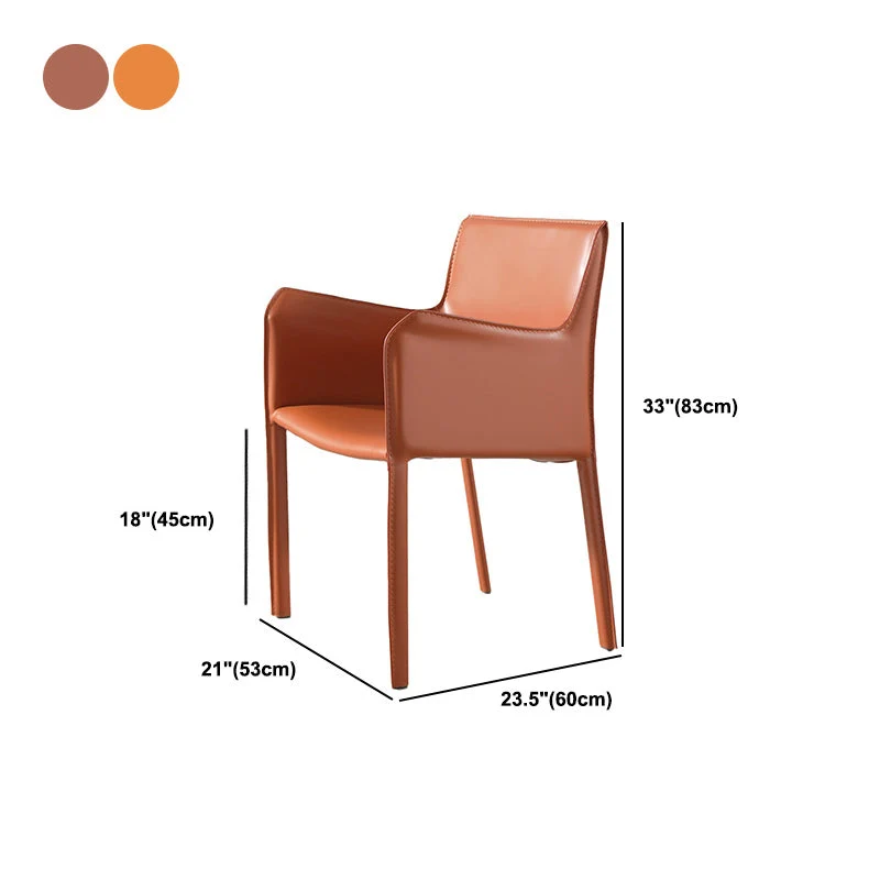 Sedia laterale con schienale basso e gambe pelle Sedia da pranzo contemporanea metallo per la casa Clearhalo