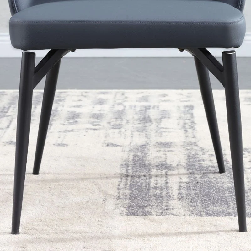 Sedia laterale con schienale solido Gamba metallo Sedia moderna contemporanea per interni ed esterni Clearhalo