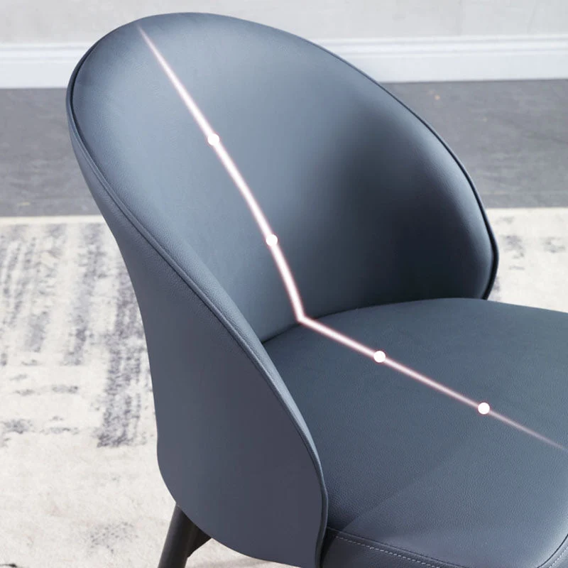 Sedia laterale con schienale solido Gamba metallo Sedia moderna contemporanea per interni ed esterni Clearhalo