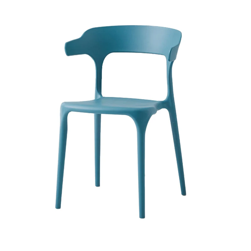 Sedia laterale contemporanea impilabile da pranzo Sedie senza braccioli plastica colorata per sala da pranzo Clearhalo
