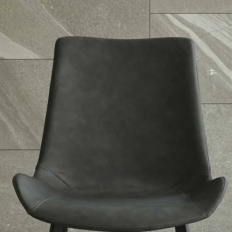 Sedia laterale contemporanea per interni ed esterni metallo. Sedia con schienale massiccio Clearhalo