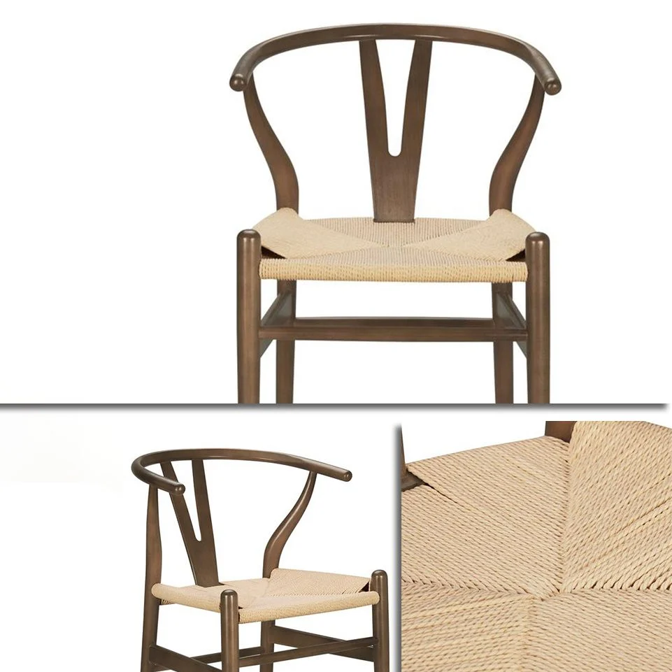 Sedia laterale da cucina moderna legno con cuscino colorato Poltrona da pranzo Wishbone Clearhalo
