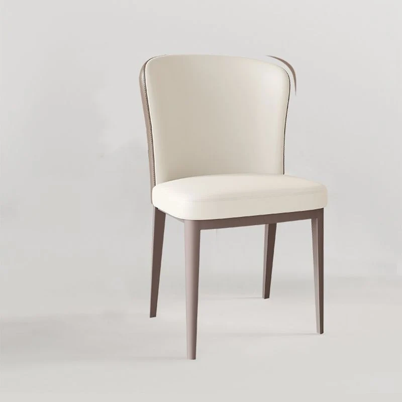 Sedia laterale ecopelle Sedia laterale da pranzo per cucina moderna senza braccioli Clearhalo