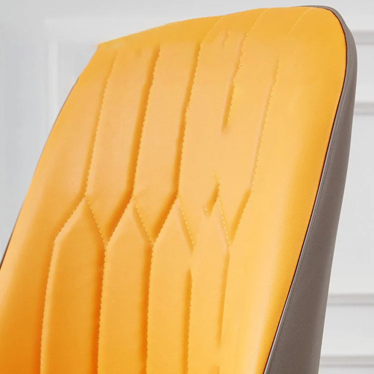 Sedia laterale ecopelle sedia senza braccioli metallo stile moderno per sala da pranzo Clearhalo