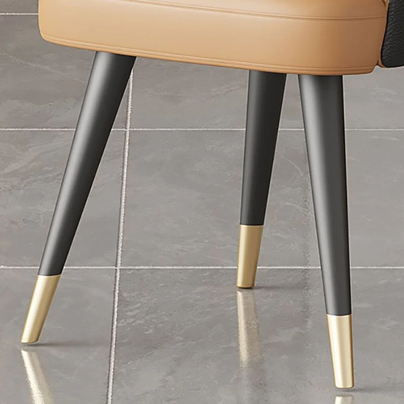 Sedia laterale imbottita per poltrona da pranzo metallo Glam per uso domestico Clearhalo