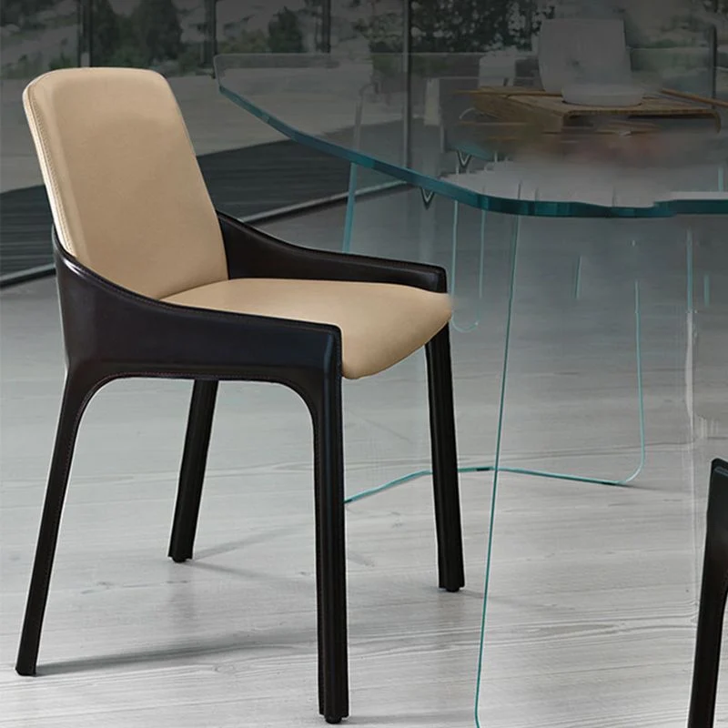 Sedia laterale imbottita per sala da pranzo contemporanea per la casa Clearhalo