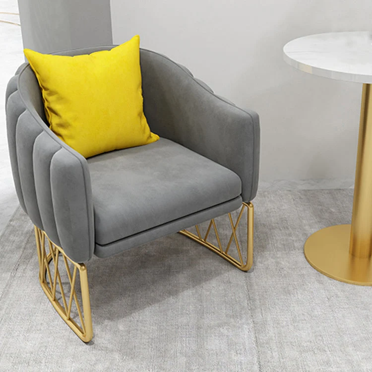Sedia laterale imbottita per sala da pranzo metallo glamour per uso domestico Clearhalo