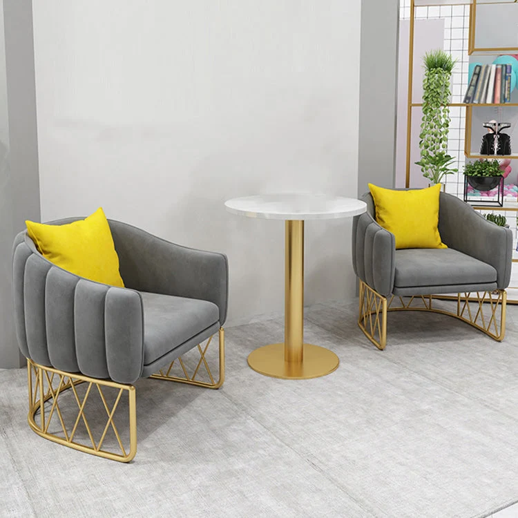 Sedia laterale imbottita per sala da pranzo metallo glamour per uso domestico Clearhalo