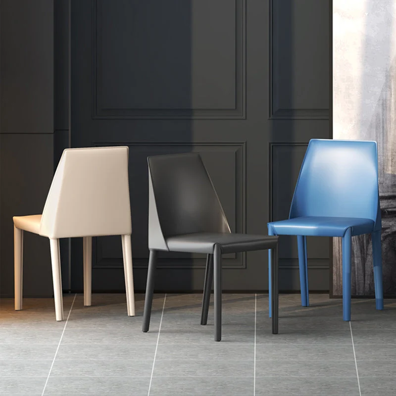 Sedia laterale imbottita Sedie da pranzo moderne senza braccioli ecopelle Clearhalo