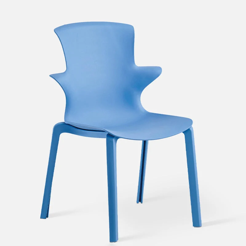 Sedia laterale impilabile per la casa Sedia da pranzo con schienale plastica per interni Clearhalo