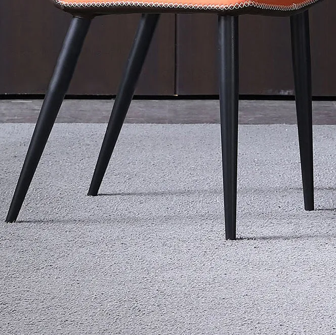 Sedia laterale industriale per interni Sedia da sala da pranzo imbottita metallo con schienale alato Clearhalo