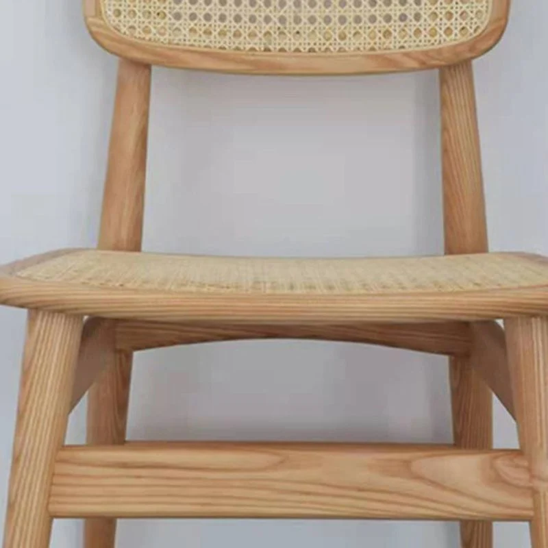 Sedia laterale industriale Sedia da sala da pranzo legno con schienale aperto per sala da pranzo Clearhalo