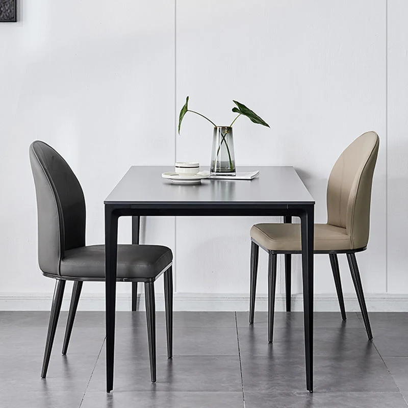 Sedia laterale industriale Sedia da sala da pranzo metallo con schienale massiccio per sala da pranzo Clearhalo