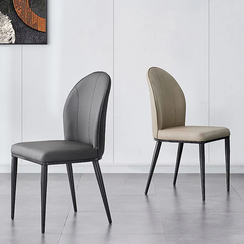 Sedia laterale industriale Sedia da sala da pranzo metallo con schienale massiccio per sala da pranzo Clearhalo