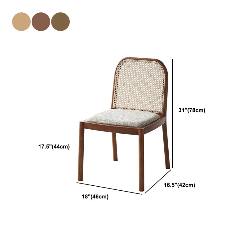 Sedia laterale legno massello di frassino Sedia laterale tradizionale rattan per sala da pranzo Clearhalo