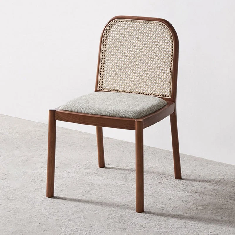Sedia laterale legno massello di frassino Sedia laterale tradizionale rattan per sala da pranzo Clearhalo