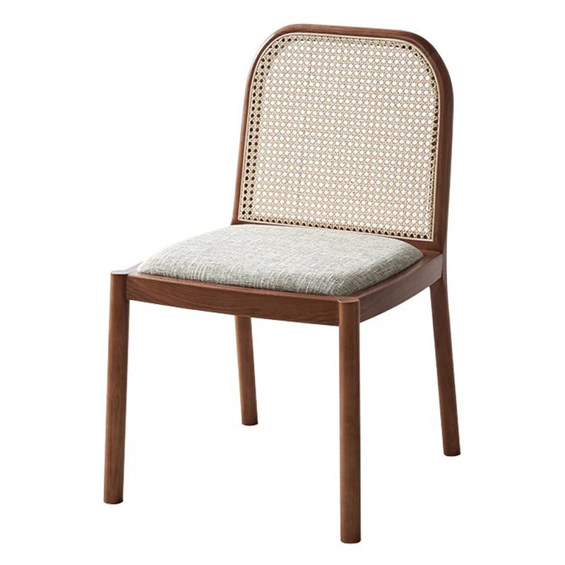 Sedia laterale legno massello di frassino Sedia laterale tradizionale rattan per sala da pranzo Clearhalo