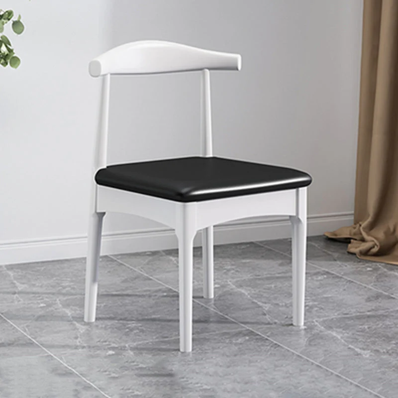 Sedia laterale legno stile moderno sedia senza braccioli con schienale aperto per uso domestico Clearhalo