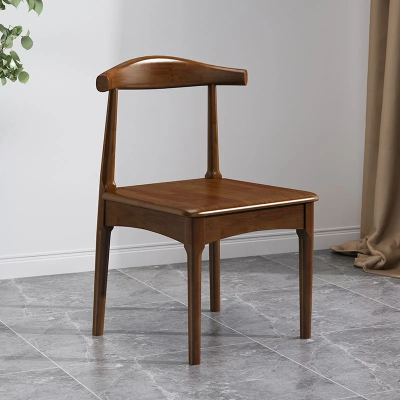 Sedia laterale legno stile moderno sedia senza braccioli con schienale aperto per uso domestico Clearhalo