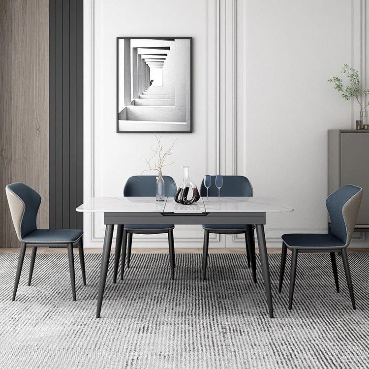 Sedia laterale moderna con schienale alto e senza braccioli curva pelle con finitura opaca Clearhalo
