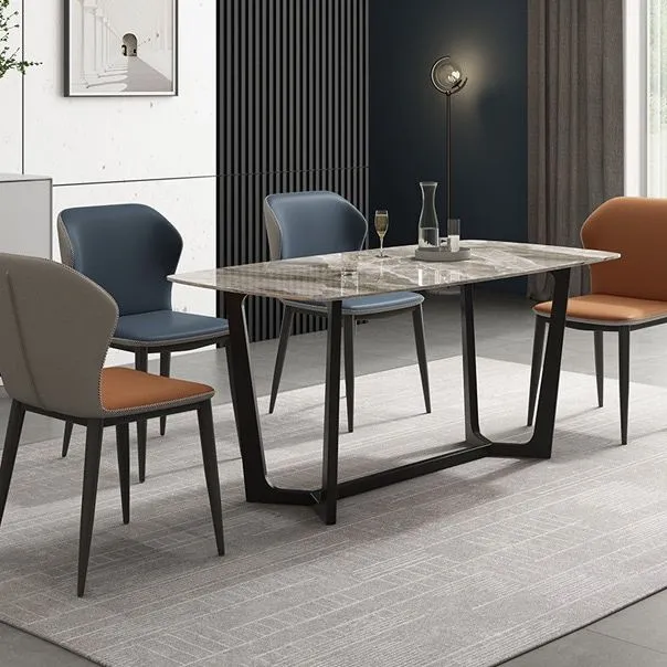 Sedia laterale moderna con schienale alto e senza braccioli curva pelle con finitura opaca Clearhalo